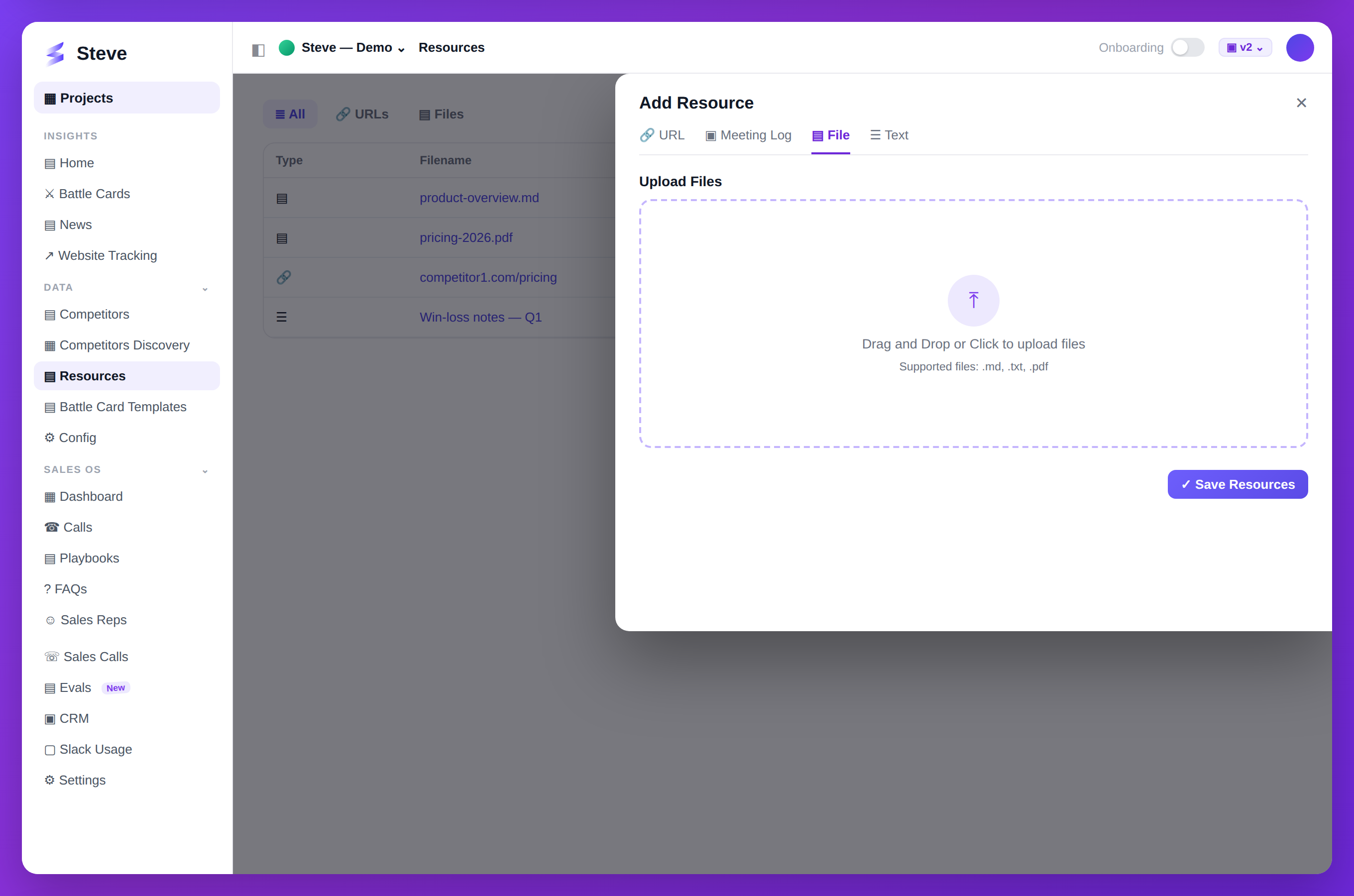 Adding a resource in Steve
